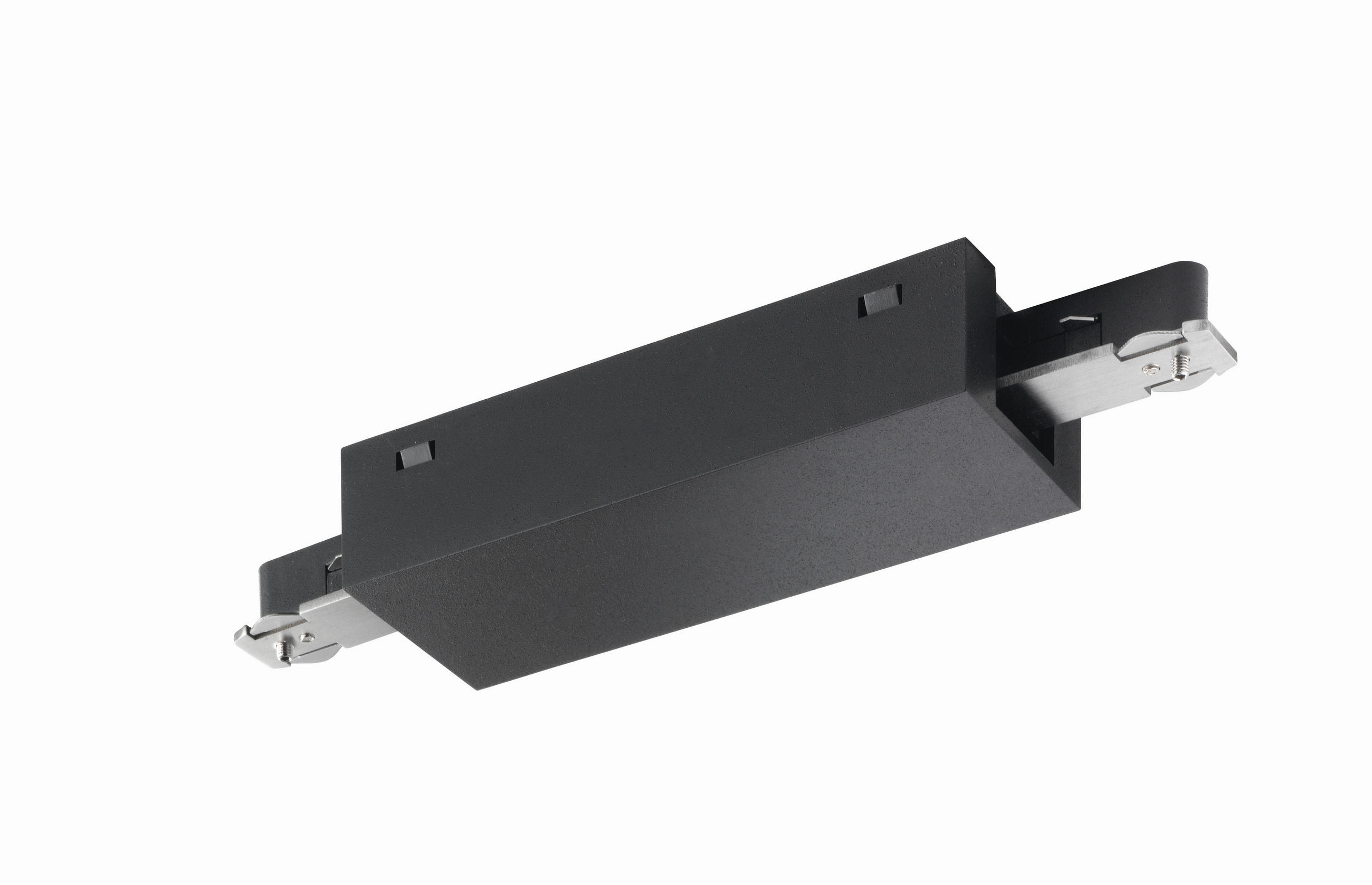 SCHIENENSYSTEM-EINSPEISER - Schwarz, Basics, Metall (4,5/12cm) - Fischer & Honsel