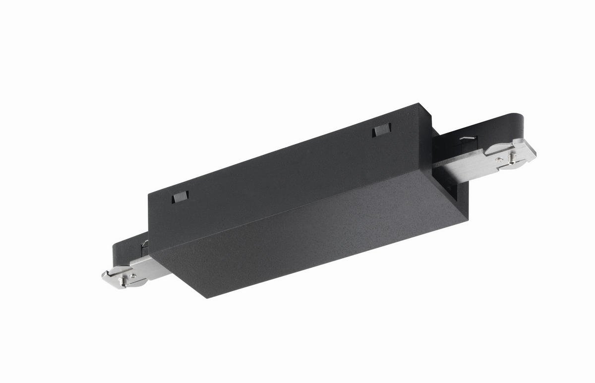 SCHIENENSYSTEM-EINSPEISER - Schwarz, Basics, Metall (4,5/12cm) - Fischer & Honsel