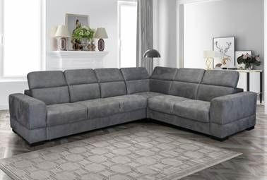 SJEDEĆA GARNITURA drvo, tekstil, drvni materijal siva - siva, Moderno, drvni materijal/drvo (305/245cm) - Hom`in