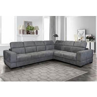 SJEDEĆA GARNITURA drvo, tekstil, drvni materijal  siva   - siva, Moderno, drvni materijal/drvo (305/245cm) - Hom`in