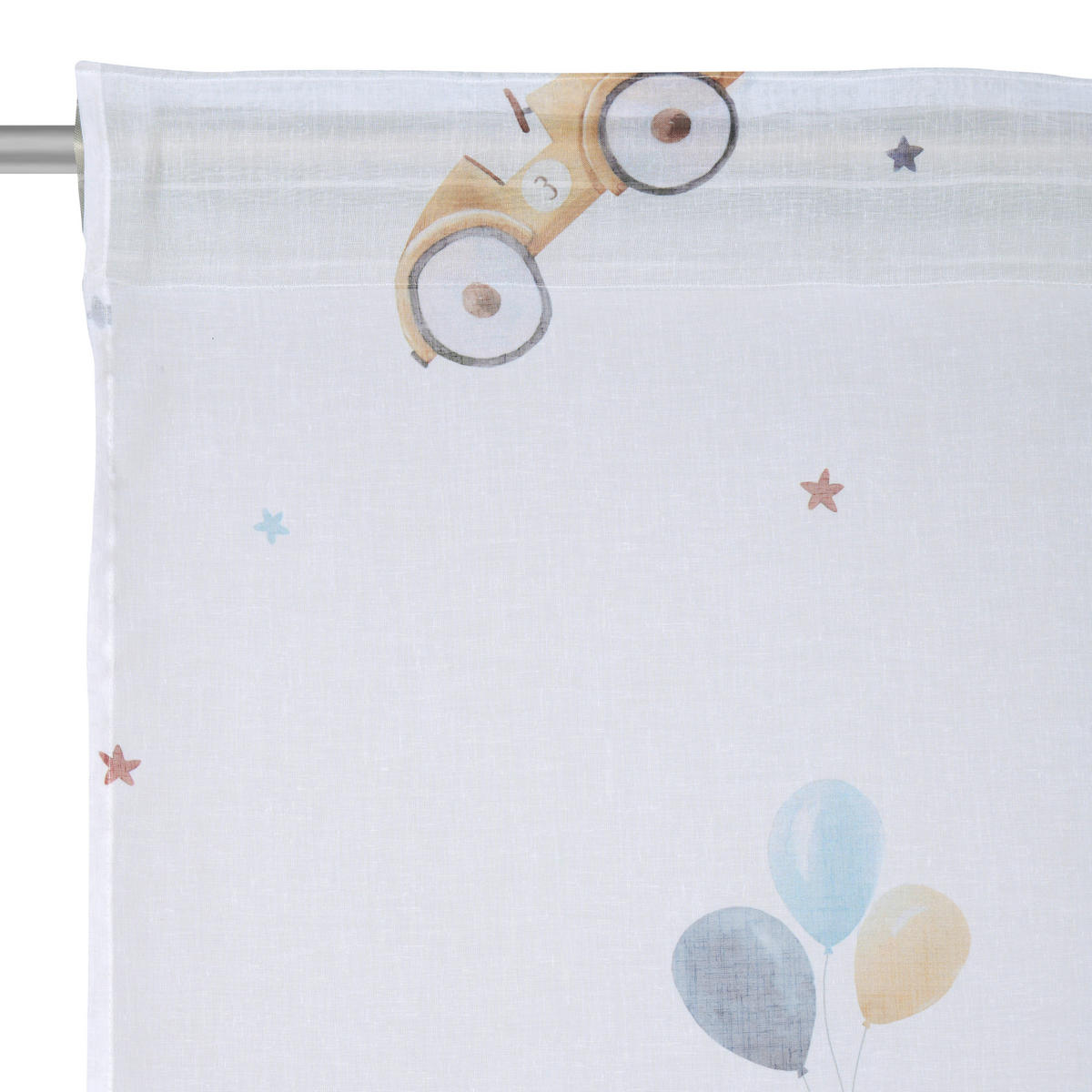 KINDERVORHANG transparent  140/245 cm  - Blau/Beige, KONVENTIONELL, Textil (140/245cm) - Ben'n'jen