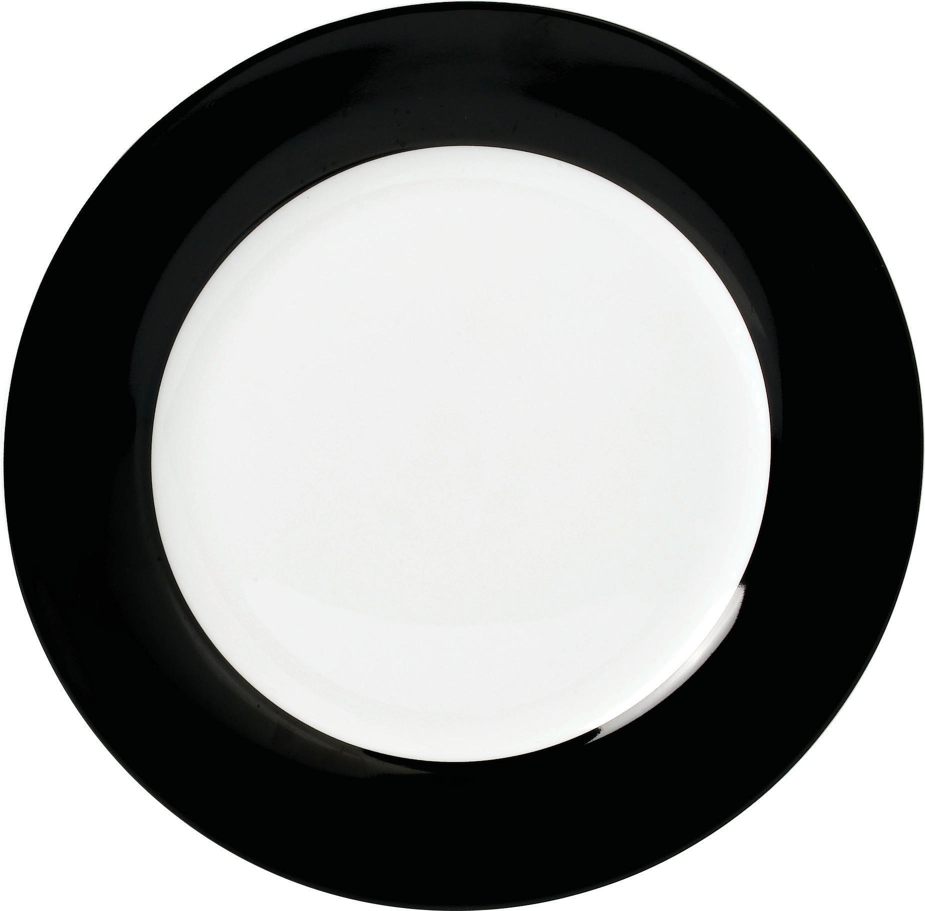SPEISETELLERSET VARIO 6-teilig  - Schwarz/Weiß, Basics, Keramik (26,5cm) - Van Well