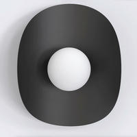 WANDLEUCHTE  23/13/30 cm    - Schwarz, Design, Glas/Metall (23/13/30cm)