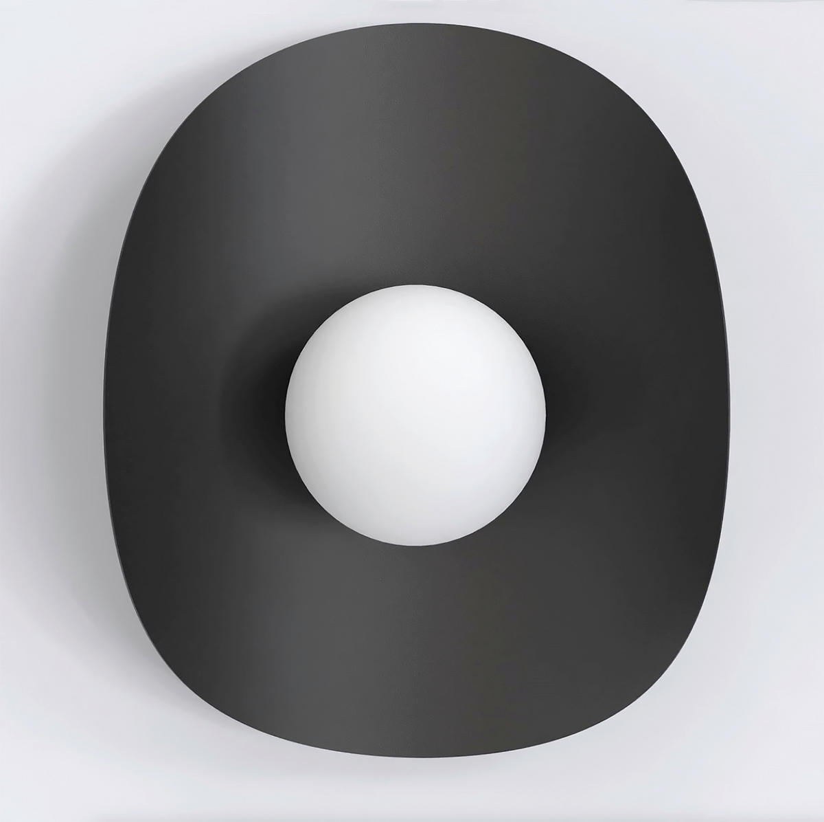 WANDLEUCHTE  23/13/30 cm    - Schwarz, Design, Glas/Metall (23/13/30cm)