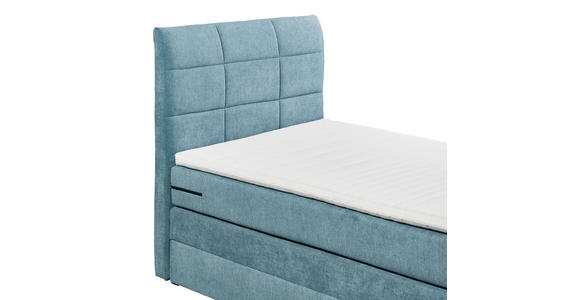 BOXSPRINGBETT 100/200 cm,  in Blau  - Blau, Basics, Holzwerkstoff/Kunststoff (100/200cm) - Xora