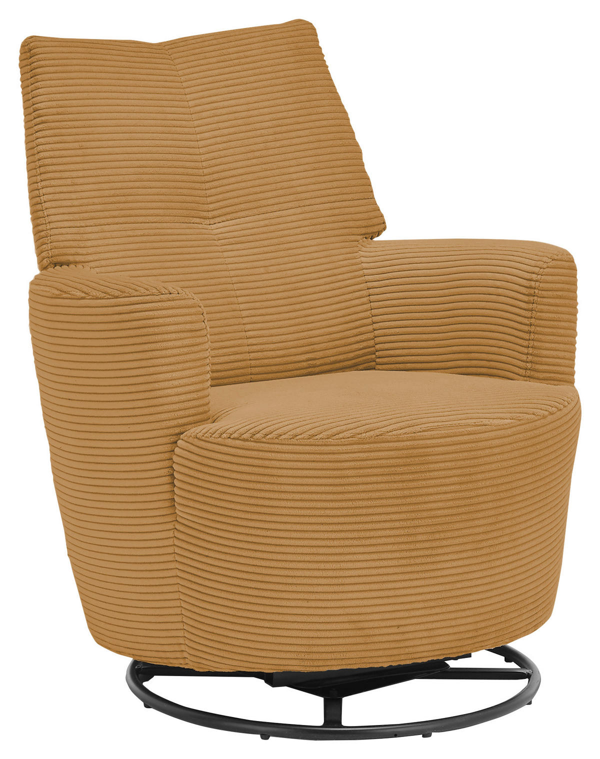SESSEL Cord Honig    - Schwarz/Honig, Design, Textil/Metall (80/96/88cm) - SetOne by Musterring