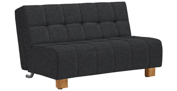 SCHLAFSOFA Flachgewebe Dunkelgrau - Dunkelgrau/Naturfarben, Design, Holz/Textil (145/92/102cm) - Novel
