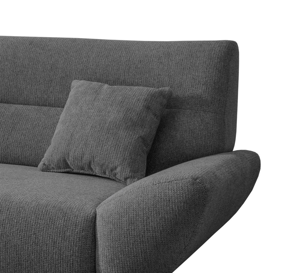 ECKSOFA in Chenille Anthrazit  - Wildeiche/Anthrazit, Modern, Holz/Textil (166/290cm) - MID.YOU