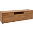 LOWBOARD Eiche furniert, massiv geölt Eichefarben - Eichefarben/Nickelfarben, KONVENTIONELL, Holz/Metall (185,6/54,3/47,6cm) - Voleo