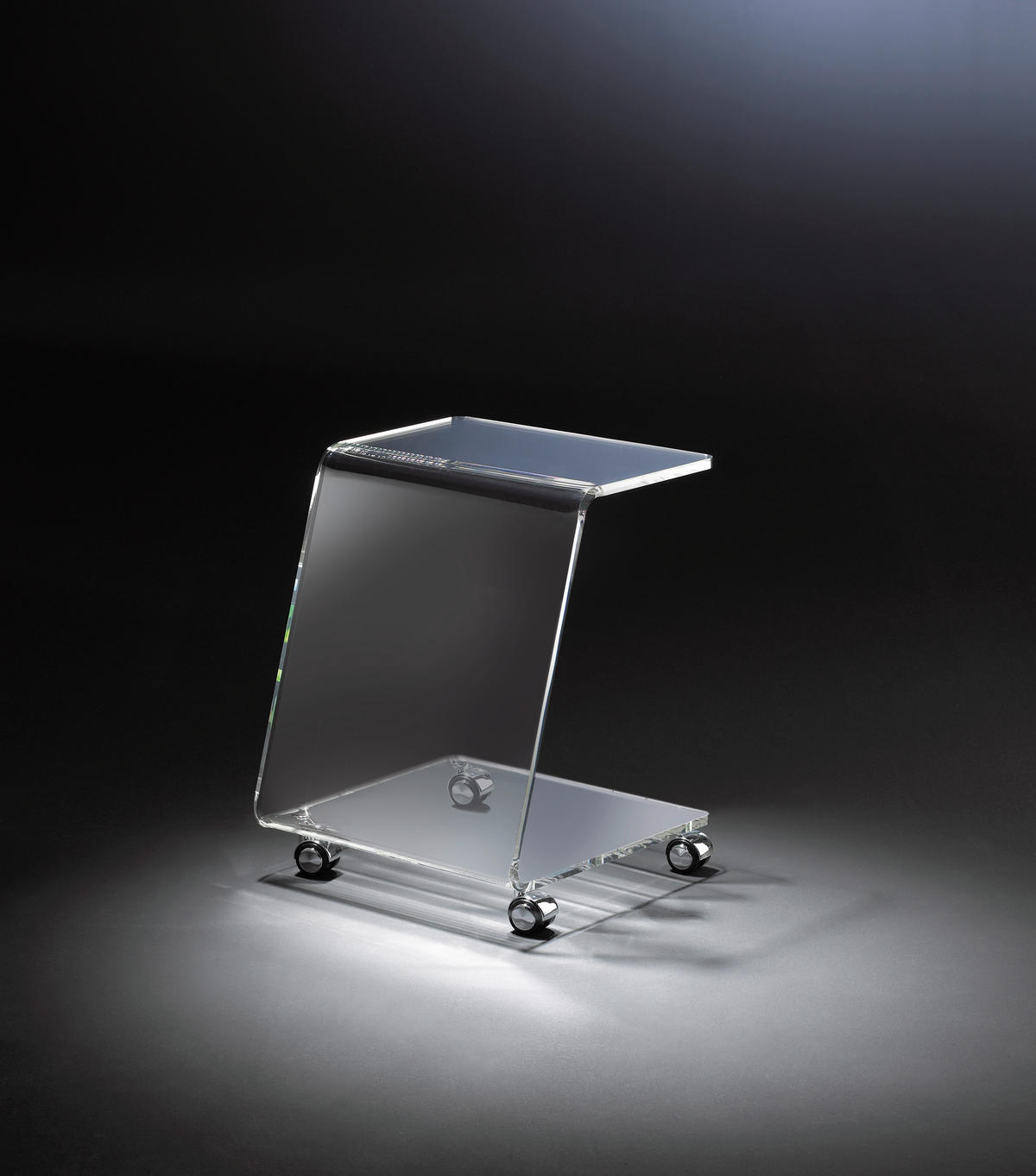 ODKLÁDACÍ STOLEK, čiré - čiré, Design, plast (37/37/48cm) - Xora