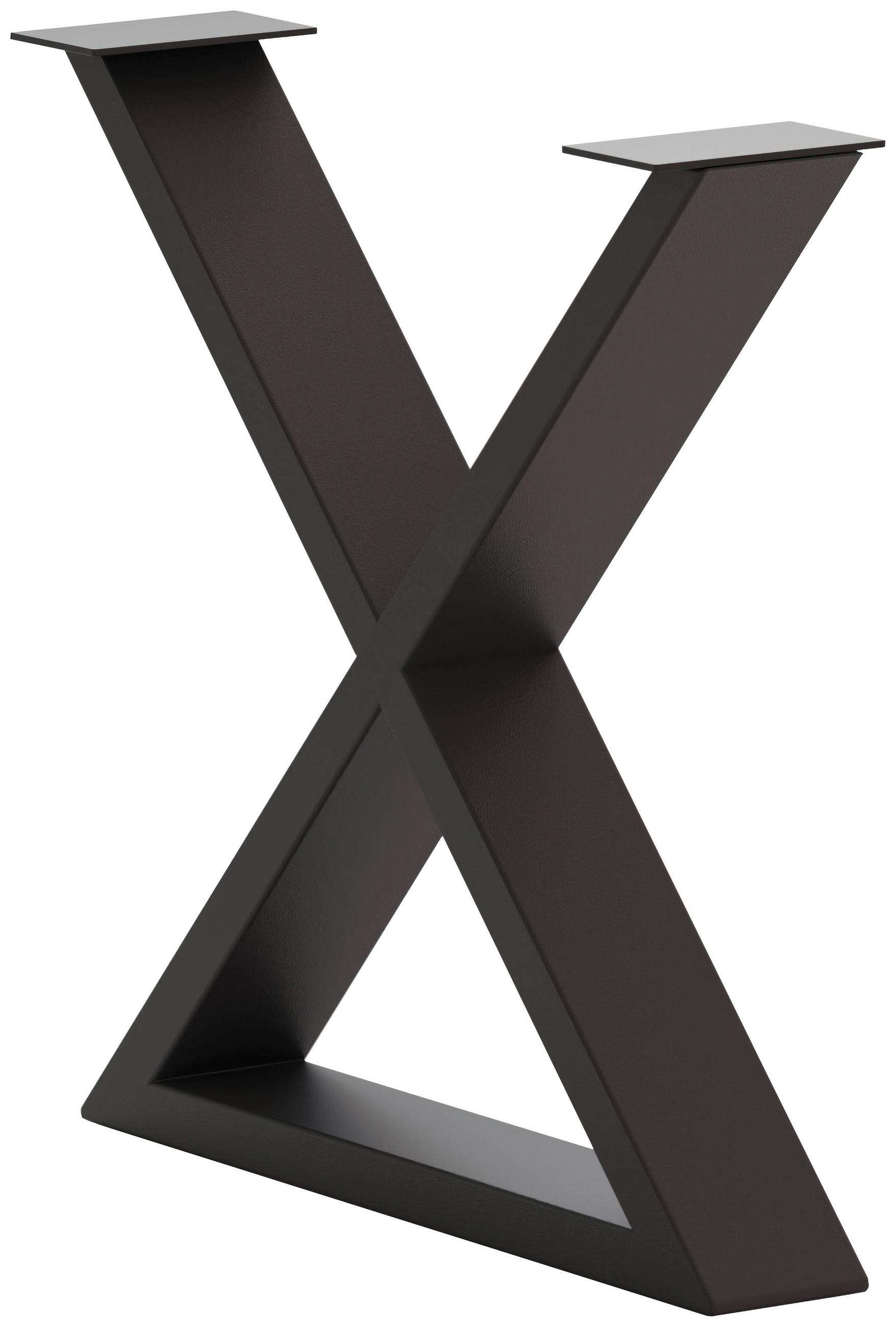 TISCHGESTELL Anthrazit  - Anthrazit, Design, Metall (73/17/74cm) - Waldwelt