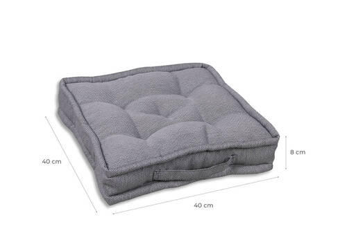 GARTENSITZKISSENSET Uni  - Grau, Basics, Textil (40/8/40cm)