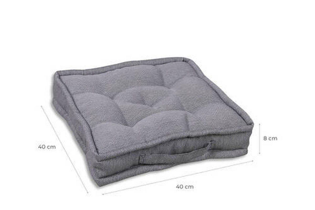 GARTENSITZKISSENSET Uni  - Grau, Basics, Textil (40/8/40cm)