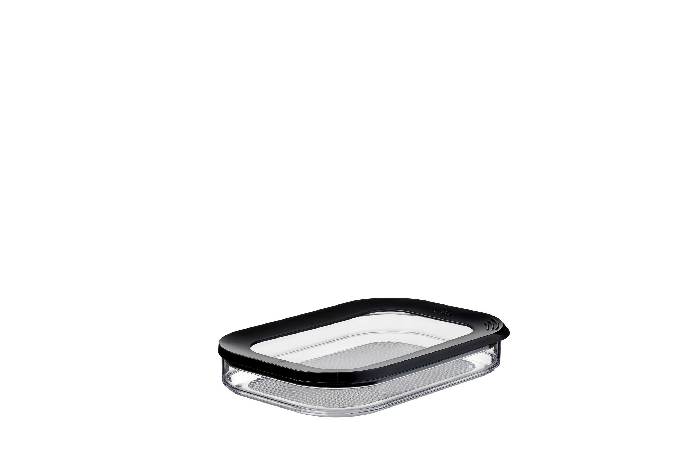 VORRATSDOSE Modula 0,55 L - Transparent/Schwarz, KONVENTIONELL, Kunststoff (22,4/16,0/3,7cm) - Mepal