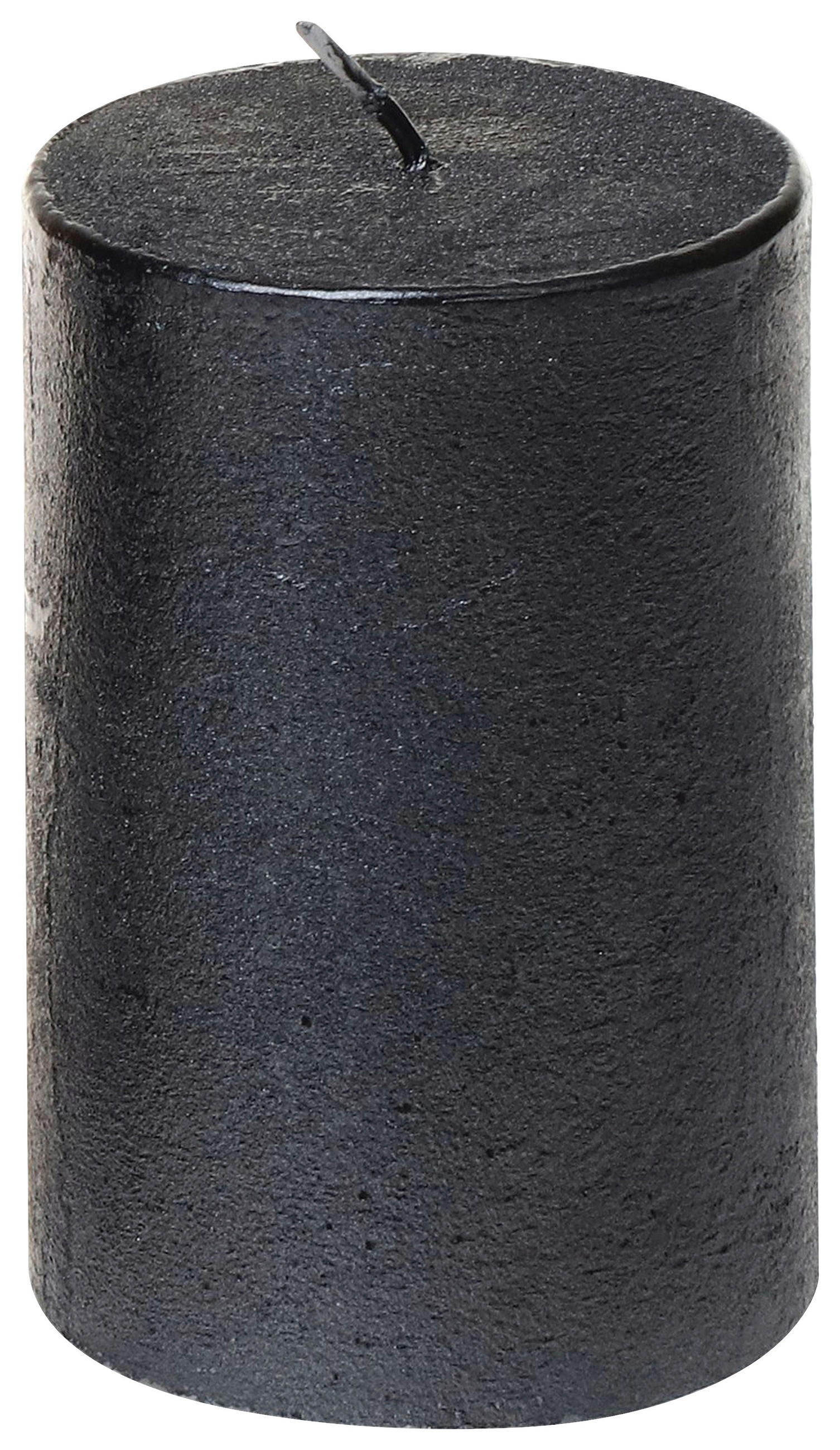 STUMPENKERZE  - Schwarz, KONVENTIONELL (5,8/12cm) - Steinhart