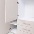 KLEIDERSCHRANK 196/219/59 cm,  in Kaschmir, 4-türig  - Kaschmir/Alufarben, KONVENTIONELL, Holzwerkstoff/Metall (196/219/59cm) - Carryhome
