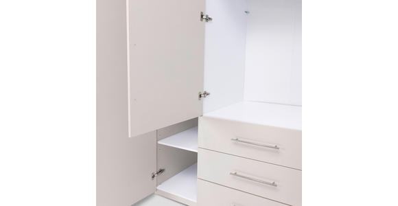 KLEIDERSCHRANK 196/219/59 cm,  in Kaschmir, 4-türig  - Kaschmir/Alufarben, KONVENTIONELL, Holzwerkstoff/Metall (196/219/59cm) - Carryhome