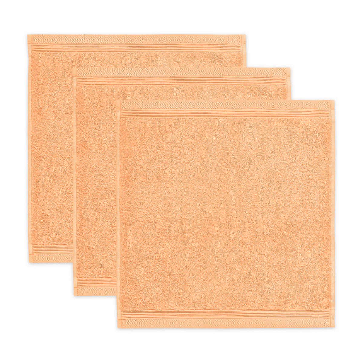 FROTTIERSET Superwuschel Aprikose 3-teilig  - Aprikose, Basics, Textil (30/30cm) - Moeve