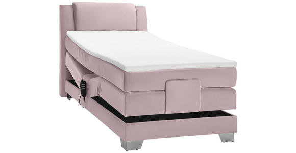 BOXSPRINGBETT 100/200 cm  in Rosa  - Silberfarben/Rosa, KONVENTIONELL, Kunststoff/Textil (100/200cm) - Esposa