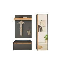 GARDEROBE 4-teilig  in 170/200/40 cm  - Anthrazit/Eiche Wotan, Design, Holzwerkstoff/Textil (170/200/40cm) - Modante