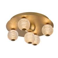 DECKENLEUCHTE Asteroid 33/16/33 cm  - Klar/Goldfarben, Design, Kunststoff/Metall (33/16/33cm)