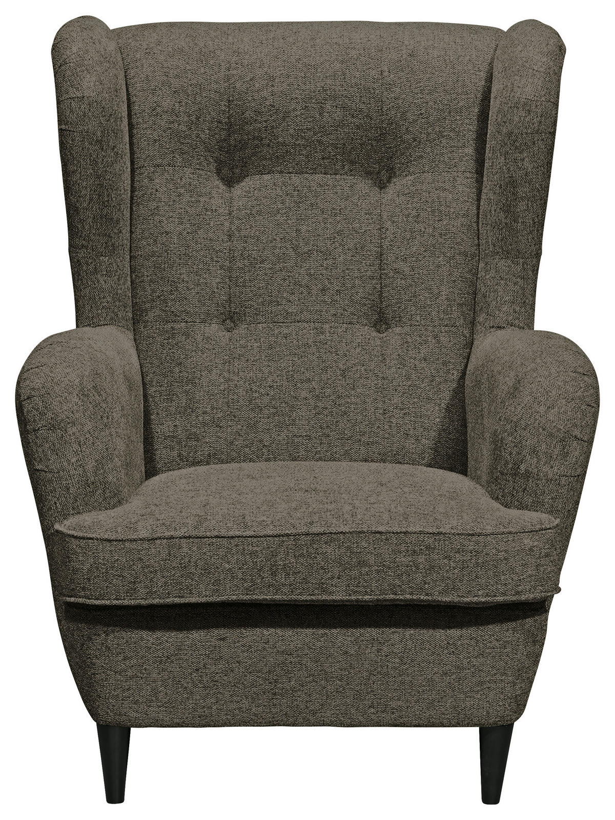 OHRENSESSEL Webstoff Olivgrün, Schwarz  - Schwarz/Olivgrün, Basics, Holz/Textil (78/102/98cm) - Carryhome