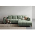 ECKSOFA  in Flachgewebe Hellgrün  306/202 cm  - Buchefarben/Hellgrün, KONVENTIONELL, Holz/Textil (306/202cm) - Carryhome