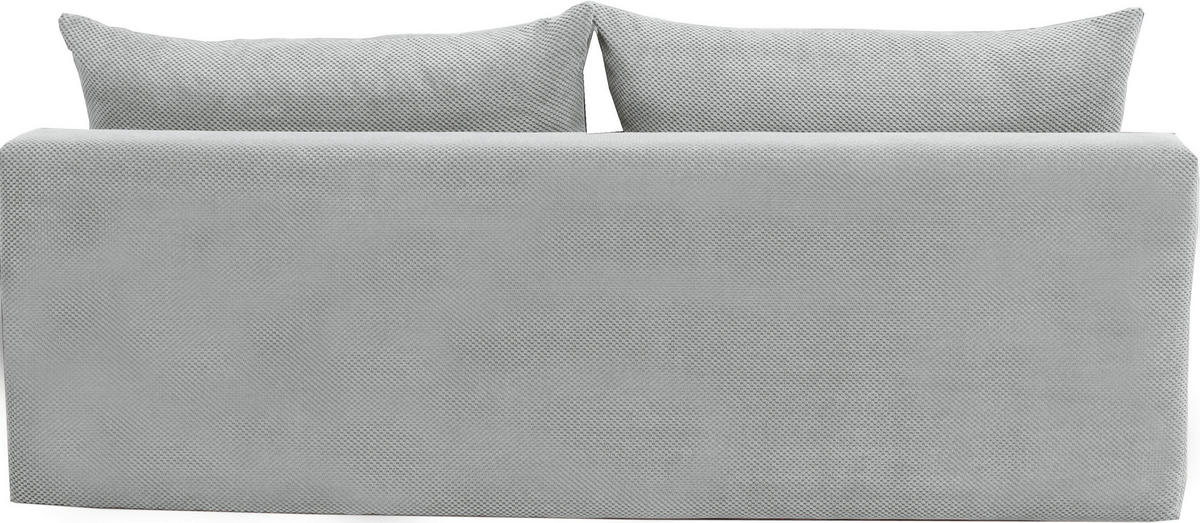 SCHLAFSOFA in Webstoff, Plüsch Hellgrau  - Hellgrau/Schwarz, Design, Textil (213/89/105cm) - Novel