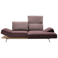 ECKSOFA in Flachgewebe Rosa  240/132 cm  - Chromfarben/Rosa, Design, Holz/Textil (240/132cm) - Koinor