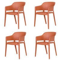 GARTENSTUHL-SET Kunststoff Terracotta  - Terracotta, MODERN, Kunststoff (54,5/77,5/55cm) - Gardenson