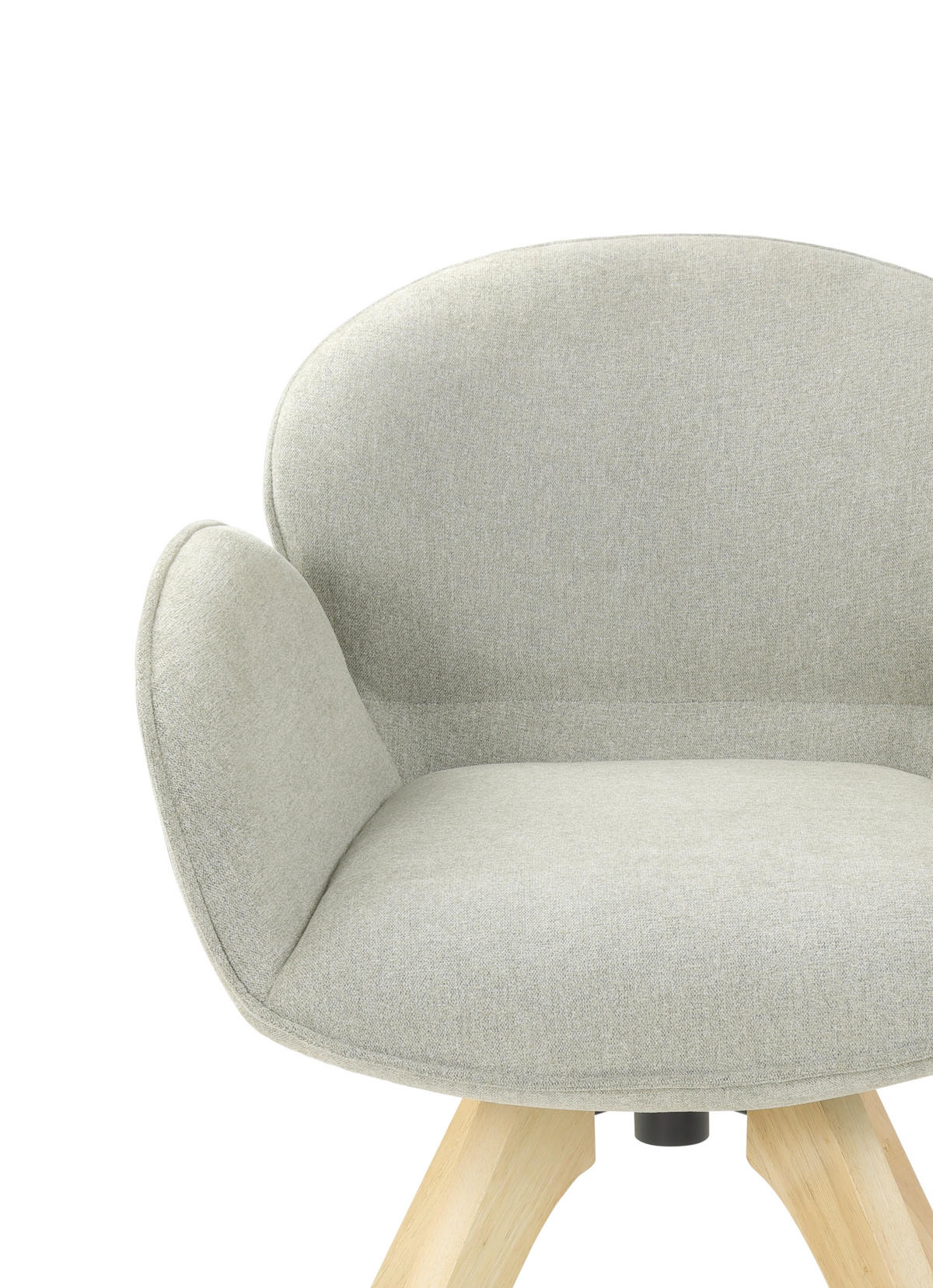 ARMLEHNSTUHL in Holz, Textil Hellbraun, Graugrün  - Hellbraun/Graugrün, Basics, Holz/Textil (61/82/63,5cm) - Tom Tailor