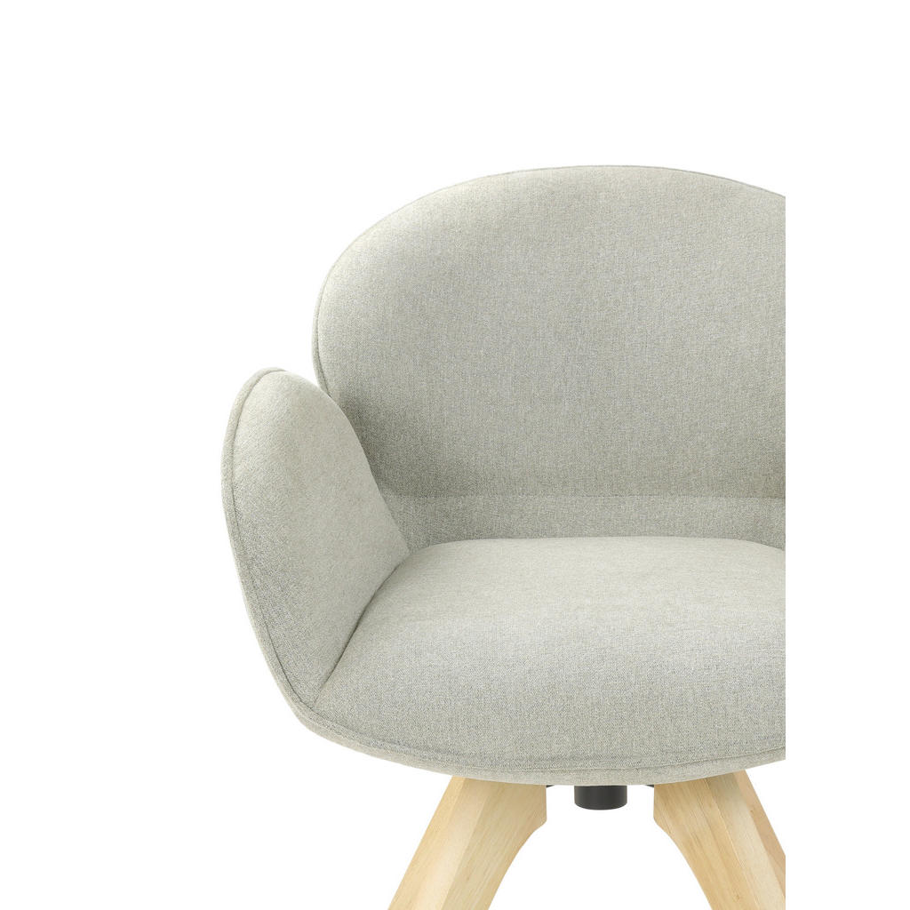 Thumbnail - Tom Tailor Armlehnstuhl, Hellbraun, Graugrün, Holz, Textil, Kautschukholz, massiv, eckig, 61x82x63.5 cm, Typenauswahl, S...