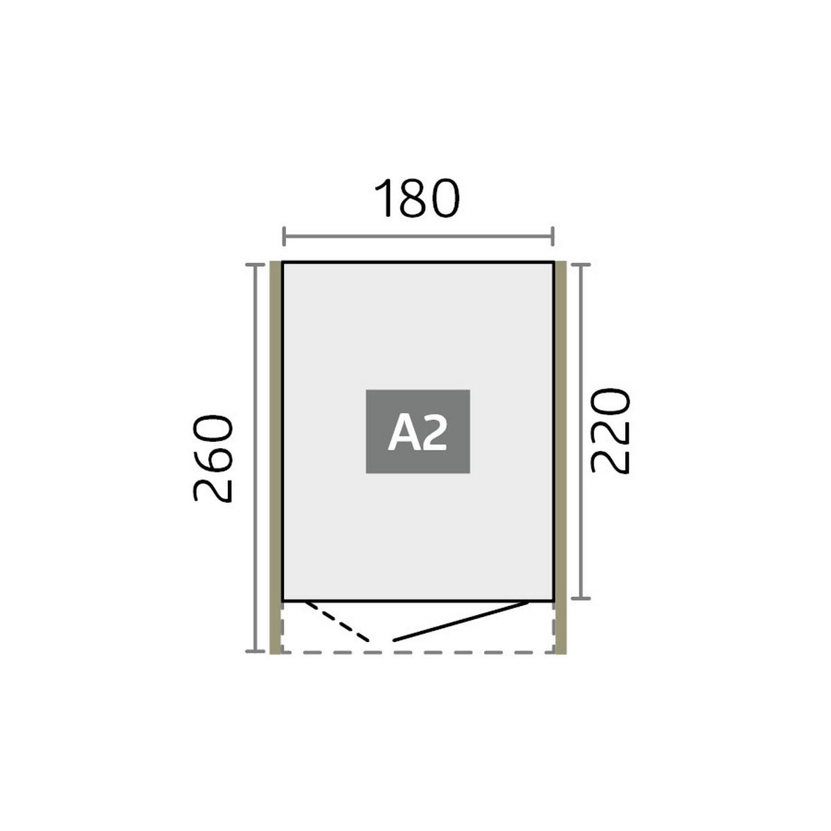 GERÄTEHAUS 180/218/260 cm  - Silberfarben, Design, Metall (180/218/260cm) - Biohort