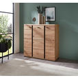 HIGHBOARD  in 124/120/42 cm  - Eschefarben/Schwarz, Design, Holz/Holzwerkstoff (124/120/42cm) - Linea Natura