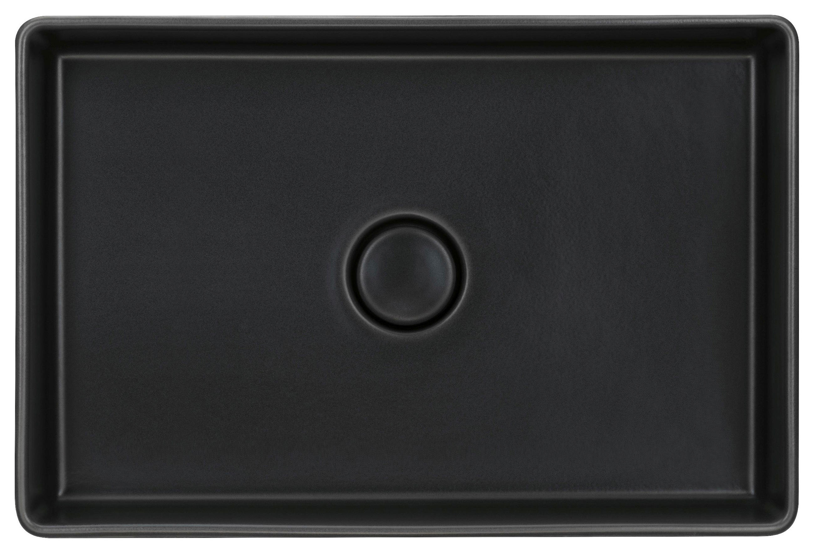 Systemceram Waschbecken Lavara 60 Schwarz 60x10.6x40 cm