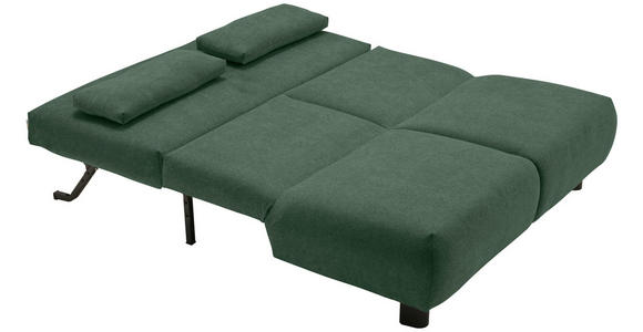 SCHLAFSOFA Flachgewebe Grün  - Schwarz/Grün, KONVENTIONELL, Textil/Metall (150/85/100cm) - Carryhome