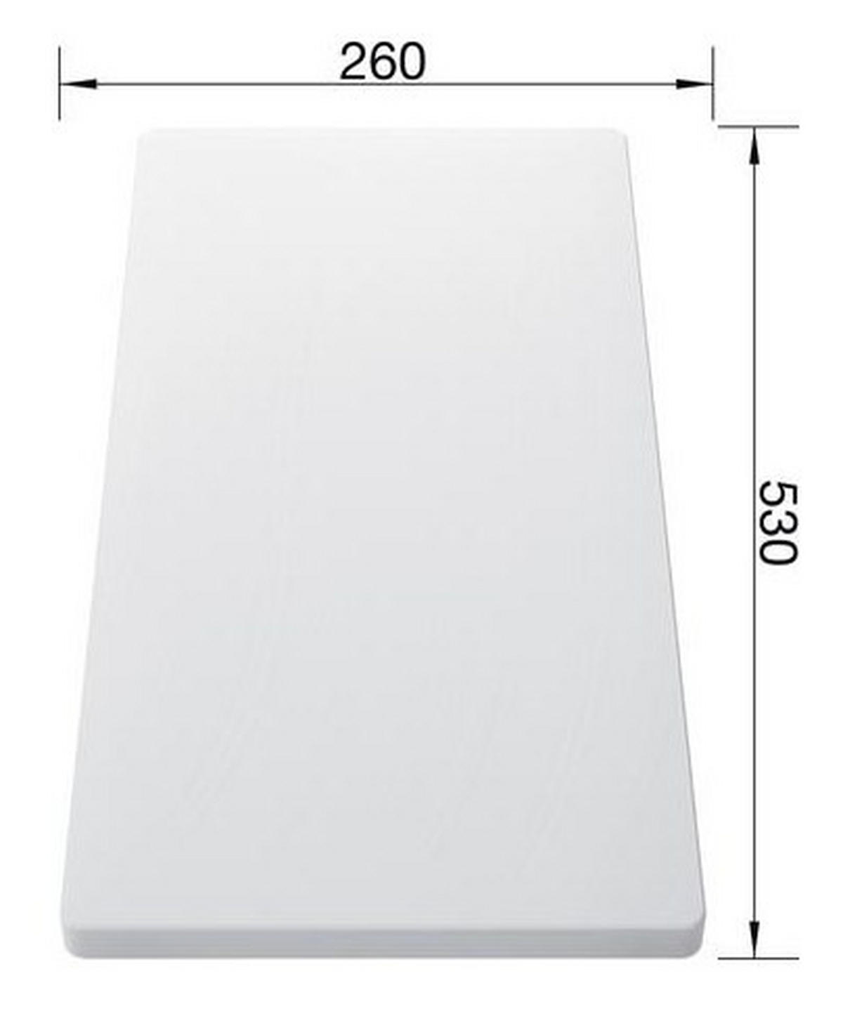 SCHNEIDEBRETT Kunststoff  - Weiß, Basics, Kunststoff (53/2,3/26cm) - Blanco