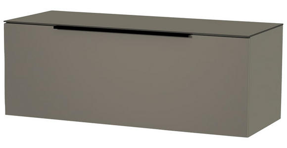 LOWBOARD  in 110/56/45 cm  - Schwarz/Grau, Design, Glas/Holzwerkstoff (110/56/45cm) - Moderano