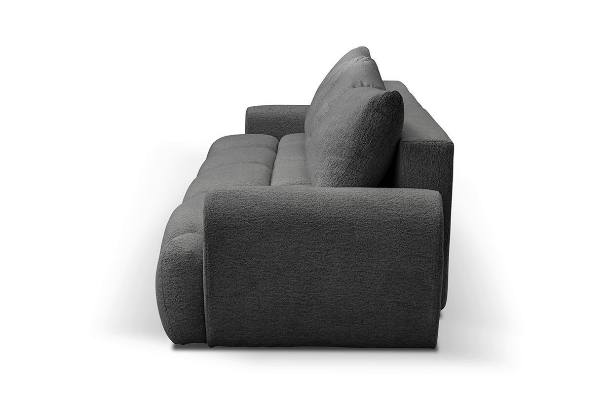 SCHLAFSOFA ALBA Struktur Dunkelgrau  inkl. Bettkasten, Schlaffunktion  - Dunkelgrau/Schwarz, Design, Holz/Textil (242/93/104cm) - MID.YOU