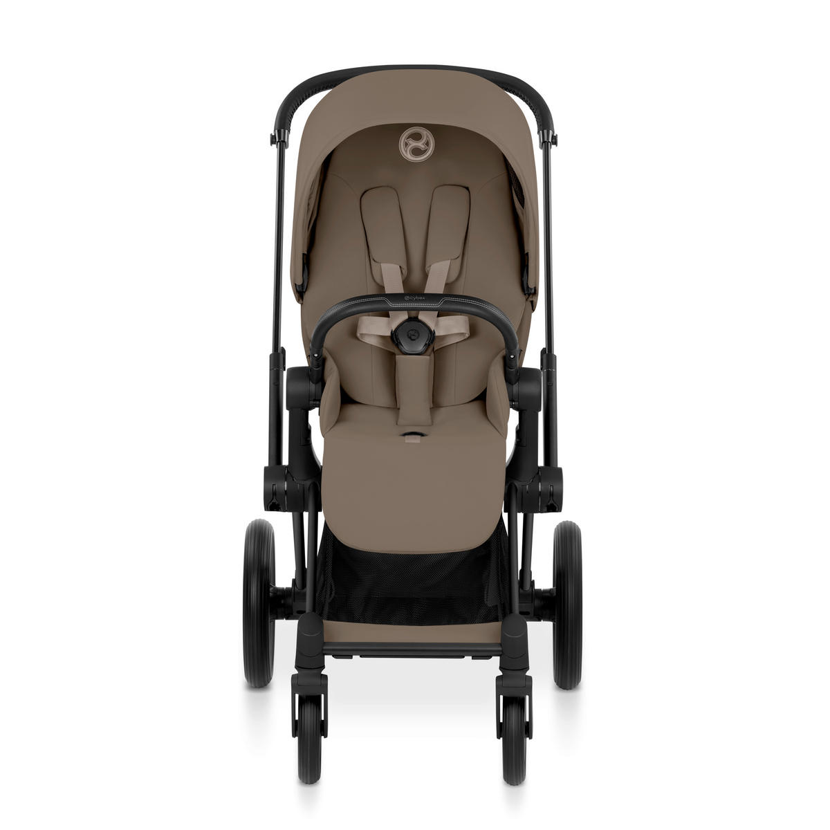 KOMBIKINDERWAGEN PRIAM Comfort Matt Black  - Schwarz/Braun, Basics, Kunststoff/Textil (83-92/60/99-109cm) - cybex PLATINUM