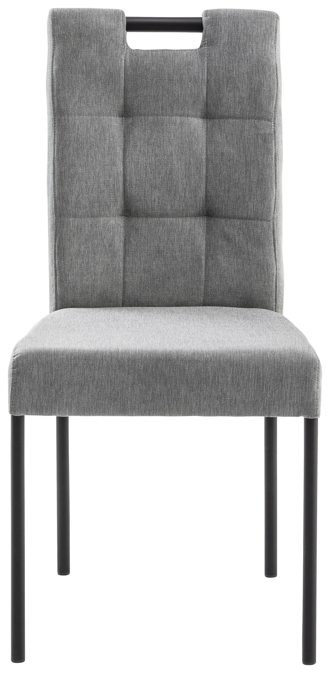 STOL, kovina, tekstil siva  - črna/siva, Moderno, kovina/tekstil (46/91/61cm) - Carryhome