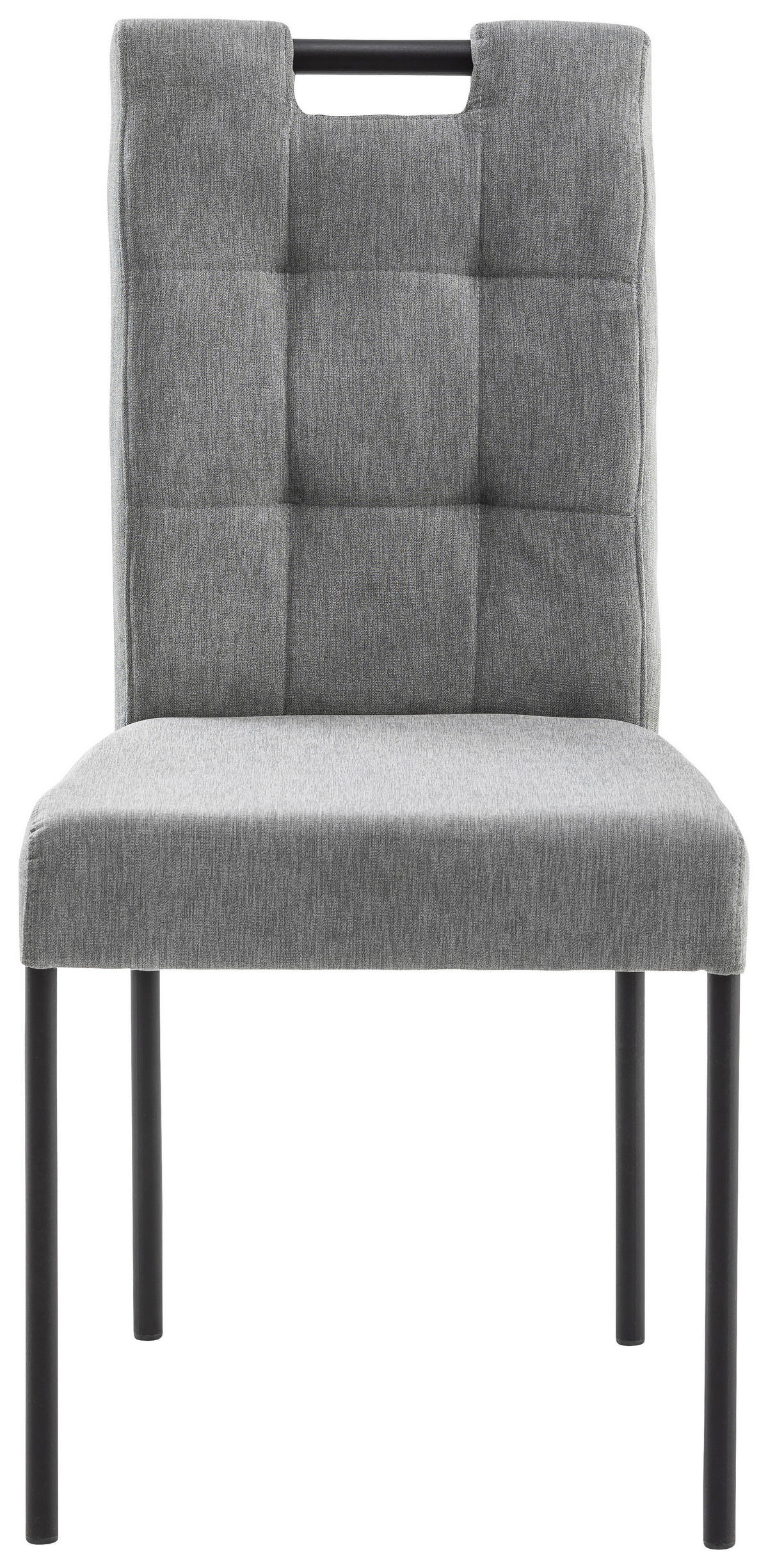 STOL, kovina, tekstil siva  - črna/siva, Moderno, kovina/tekstil (46/91/61cm) - Carryhome