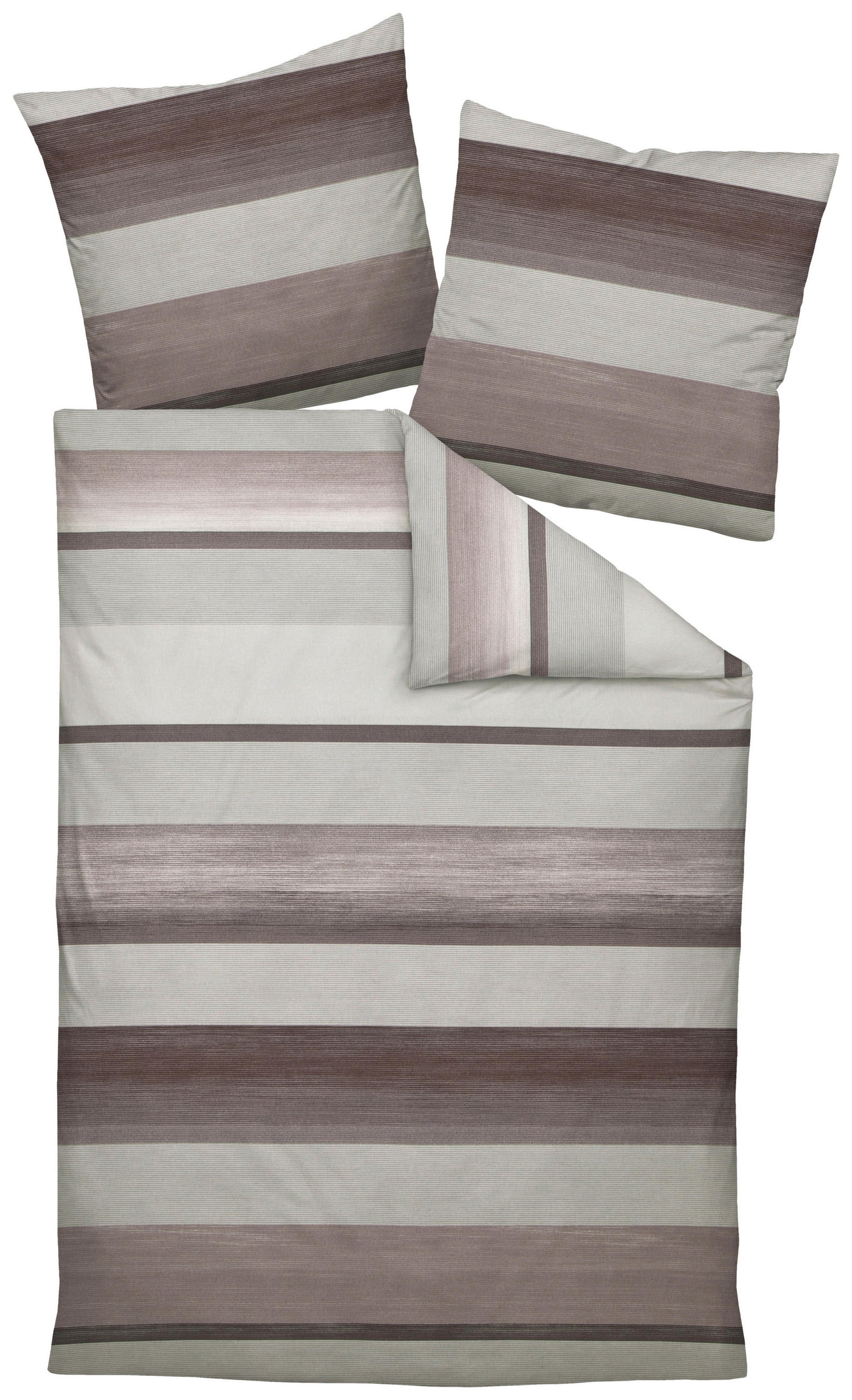 BETTWÄSCHE Biber 155/220 cm  - Beere/Bordeaux, Design, Textil (155/220cm) - Janine