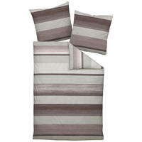 BETTWÄSCHE Biber 155/220 cm  - Beere/Bordeaux, Design, Textil (155/220cm) - Janine