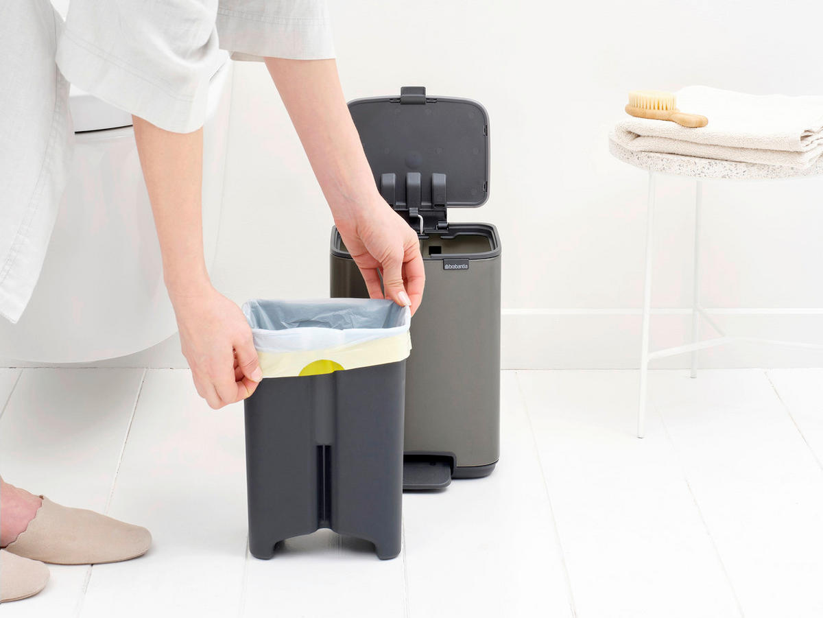 KANTA SA PAPUČICOM  4 l   - antracit/platinasta, Konvencionalno, metal/plastika (20/26,8/20,5cm) - Brabantia