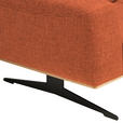 3-SITZER-SOFA in Struktur Orange  - Schwarz/Orange, Design, Textil/Metall (205/76-97/102cm) - Novel