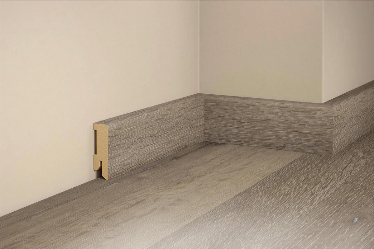 SOCKELLEISTE, Eiche Sand  - Basics, Holz (240/5/1,6cm) - Tilo