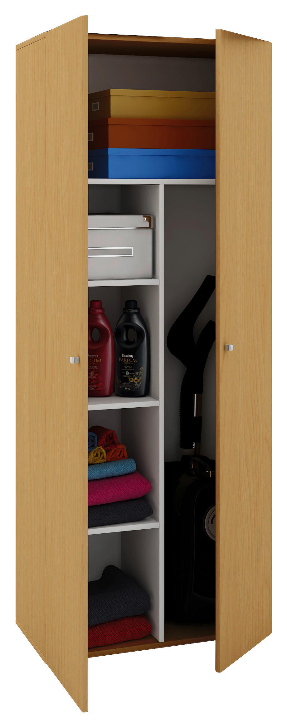 MEHRZWECKSCHRANK 70/178/40 cm  in Buchefarben  - Silberfarben/Buchefarben, Basics, Holzwerkstoff/Kunststoff (70/178/40cm) - MID.YOU