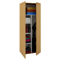 MEHRZWECKSCHRANK 70/178/40 cm  - Silberfarben/Buchefarben, Basics, Holzwerkstoff/Kunststoff (70/178/40cm) - MID.YOU