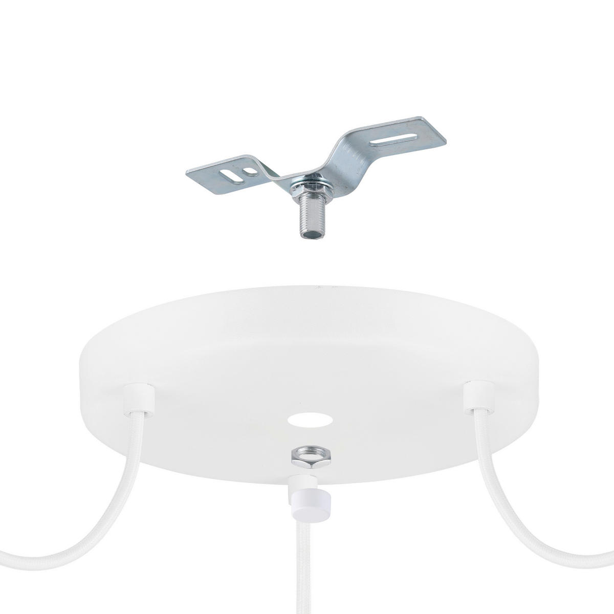 HÄNGELEUCHTE Arnhem 96/130 cm  - Braun/Weiß, Natur, Naturmaterialien/Papier (96/130cm) - Eglo